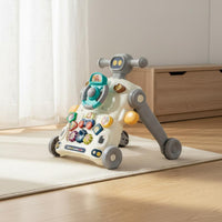 Multifunctional Anti-Tip Design Infant Push Pusher Early Educational Walking Aid for Young Children, Infants