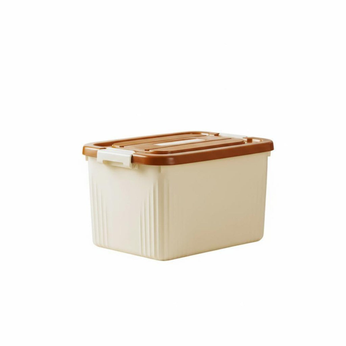 Handled Tote Box with Lid Portable Latching Tote with Handle Stackable Design
