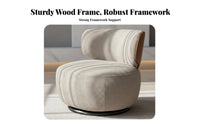 Light Luxury Design Upholstered rotate Armchair Modern Minimalist design Lounge Chair Soft Fabric Upholstery Home Seating firm density Foam pad for Office Professionals, Homeowners, Living Room, Reception Area, studying corner, Dormitory
