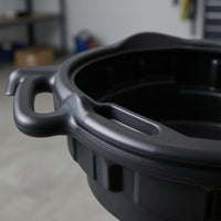 Built-in Handle Oil Drain Pan exposedTop Oil Collection Basin Shallow Plastic Drain Pan Wide Rim for Garage, Workshop