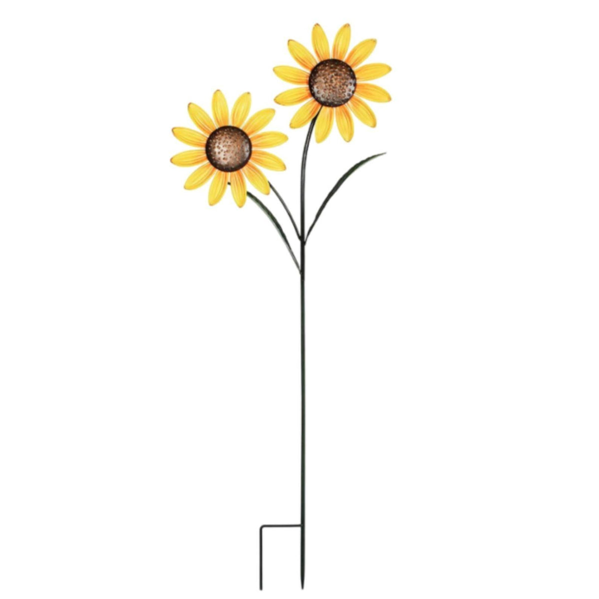 Unique Blossom Stake with Two Heads Decorative Blossom Garden Stake Whimsical Vibrant for Lawn