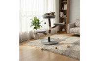 Wooden Cat Compact Area Saving Hardwood Cat Structure Climber Sturdy Animal Furniture Scratching Post