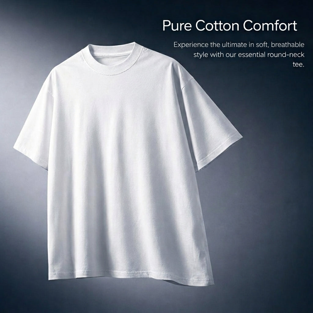 Oversized Crew Neck T Shirts for, Dropped Shoulder Short Sleeve Tee, Loose Fit Plain Summer Wear, 100 Daily