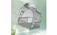 Bird Bath with Bottom Drawer Transparent Bird Bath with Drawer Pet Supply Clear Covered for Small Birds