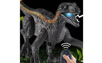 2.4G Wireless-Controlled Dinosaur USB Rechargeable RC Dinosaur Toy Sound Effects RC Predator Dinosaur Textured Surface for Children 6+