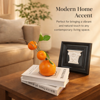 Home Decoration Ceramic Vase for Flowers with Creative Fruit Shape Design, Small for Living Room Decor and Desktop Display