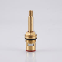 Brass Faucet Cartridge Threaded Faucet Valve Cartridge with Sealing Seal Tap Gland Splined Hardware Hot and Cold Water
