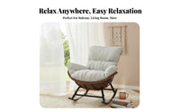 Leisurely Comfort Single Rocking Chair Mogermanrn aesthetic Indoor Furniture Ergonomic germansign Lounge Armchair High rear supportrest for Homeowners, Parents, New Mothers, Balcony, Living Room, Bedroom, Sunroom