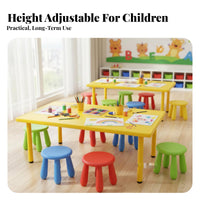 Kindergarten Learning Desk Easy to Clean Rectangular Group Table Sturdy Multi-Child Activity Table for Young Children, Parents, Playroom, Meal Time