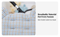Soft Cotton Universal Stroller Cushion Breathable Universal Pushchair Pad Machine Washable for Babies, Toddlers, High Chair, Travel, Bouncer
