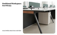 Modular Office Workstation Modern Design Partitioned Office Cubicle Privacy Panels Multi Person Computer Desk for Professionals, Workplace