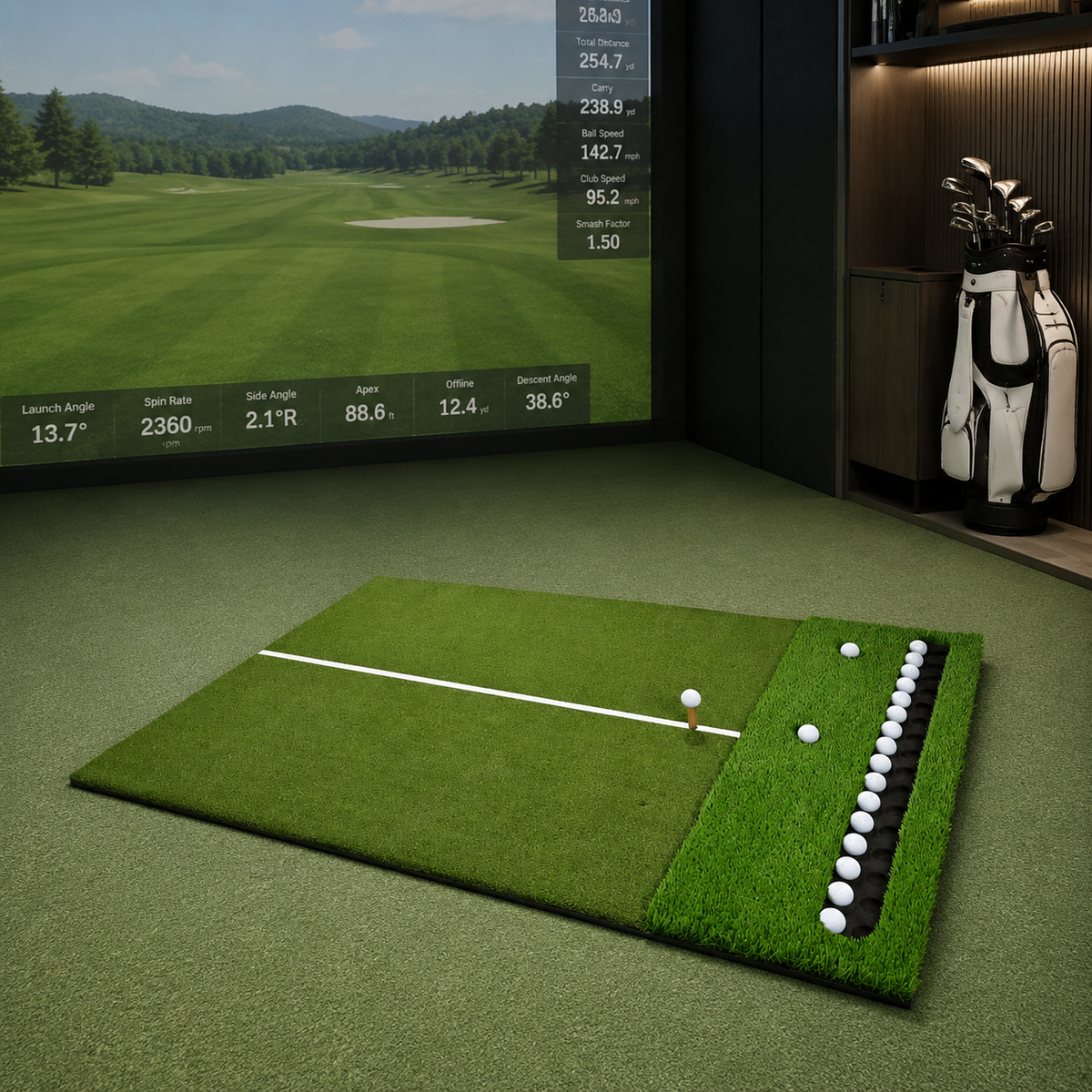 golf hitting mat