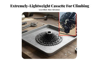 Mountain Bike Freewheel Cassette Smooth Changing Gears Splined Hub Compatible Cassette Lightweight Multi-Speed Bike Cogset for Cyclists