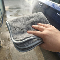 1000 GSM Car Microfibre Cloth, Single Sided Car Towel for Detailing, Very Soft Coral Fleece Drying Towel for Glass and Paint Cleaning