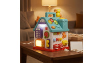 Multifunctional Busy House Toy Carry Handle Birdhouse Activity Toy Activity Toy ABS Plastic Sensory Activity House Fine Motor for Babies, Toddlers, Home Play