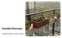 Railing plant Pot Holder Includes Drainage Tray Hanging plant Box Rack