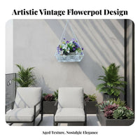 Wire Frame Hanging planter Vintage and aesthetic Garden Supply Indoor & exteriordoor Use