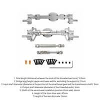 Metal Elevated Axle Kit Easy Installation RC Car Front Rear Elevated Axles Steel Gears RC Car Upgrade Axles for Outdoor Adventure