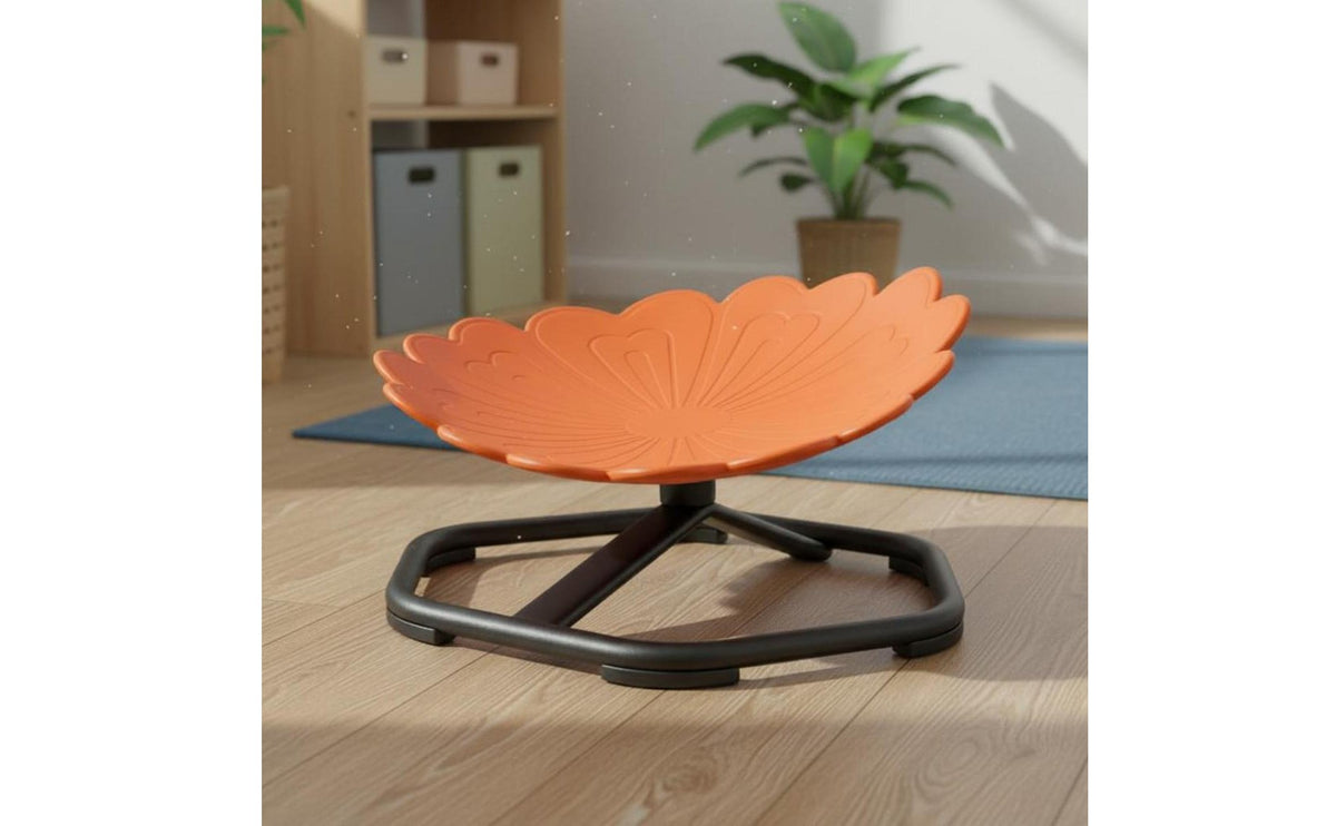 Rotating Design Flower Swivel Chair Coordination Support Kids Balance Coach for Toddlers, Indoor Play