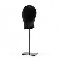 Mannequin Head with Stand Height-Adjustable Velvet Mannequin Head for Hair Stylists, Retail Stores, Window Displays