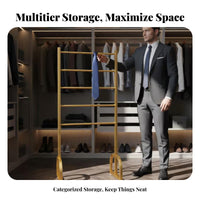 Freestanding Multi-Tier Clothes Rack Large Capacity Garment Stand Space-Saving Display Shelf With Shelves for Boutique Owners, Homeowners, Clothing shop, temporary retail space Shop, changing area, Entryway