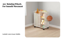 Exercise Mat Storage Rack Versatile Athletic Gear Holder Mobile Casters Exercise Mat Holder for Garage