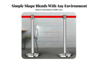 Heavy Duty Base Stainless Steel Queue Pole Rustproof Retractable Belt Stanchion Multiple Colors Stanchion Post with Belt Stable for Event Organizers, Retail Managers, Business Owners, Airports, Exhibitions, Shopping Malls, Exhibition Halls