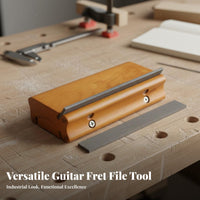 Multiple Filing Angles 3 Angle Fret File Solid Wood Body Guitar Fret Beveling File Professional Grade for Guitarists, Workshop, Music Studio