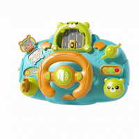 Musical Steering Wheel Toy Fixing Straps Interactive Steering Wheel Toy Plastic