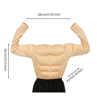 Muscle Costume Top Shaped Padded Muscle Shirt 3D for Kids