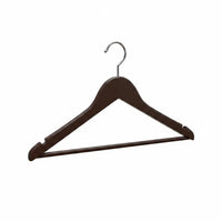 Flocked Wooden Hanger Heavy Duty Wide Shoulder Hanger for Adults