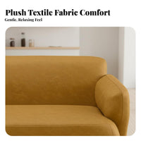 Light Luxury Design Upholstered 2-Seater Couch Modern Design Compact Upholstered Settee High-Density Cushion Sofa Sturdy Frame for Apartment Dwellers, Homeowners, Students, Coffee Shop, Lounge Area, Bedroom, Office