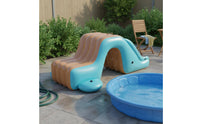 Inflatable Pool with Slide Family Size Kids Swimming Pool with Inflatable Aquatic Play Area Center for Outdoor, Patio