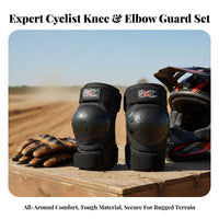 Motorcycle Knee and Elbow Pads Hard Shell Knee and Elbow Pad Set Motocross Safety Gear Shock Resistant for Adults, Cycling