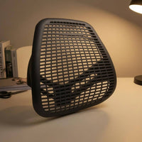 Fitness Bike Back Cushion Rounded Rectangular Mesh Back Cushion Dark Gray