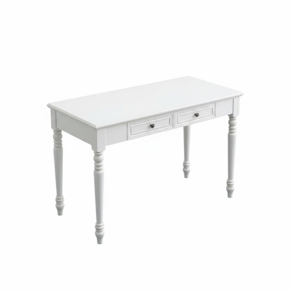 2-Drawer Wooden Desk pure wood Writing Table Light Luxury With Storage Drawers for Adults, residents, Study Room