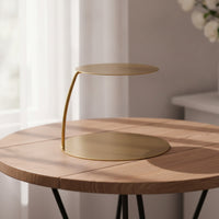 Gold Cake Stand with C-Shaped Support Metal Cake Display Stand Reusable Versatile for Wedding Planners, Parties