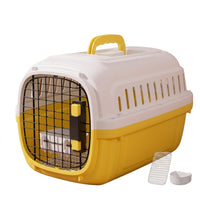 Hard-Sided Pet Carrier Ventilated Pet Carrier with Litter Space-Saving Tray Cat Travel Crate for Cats, Car Rides