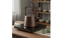 Thickened Handmade Copper Teapot Retro Design Large Copper Tea Kettle for Water Boiling, Outdoor, Ceramic Cooktop