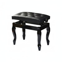 Sturdy Construction Adjustable Piano Bench Heavy-Duty Height Adjustable Piano Stool Easy to Clean Upholstered Keyboard Stool Classic European Design for Children