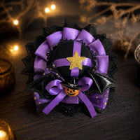 Lolita Halloween Devil Hair Clip Pumpkin Bat Bow Mini Top Hat