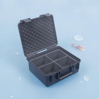 Portable Design Fishing Reel Storage Case Sturdy Hard Shell Reel Case Shockproof Padded Tackle Box Adjustable Compartments for Travel