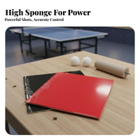 2 Pieces Table Tennis Rubber High Elastic Sponge Paddle Pong Paddle Rubber Tacky Surface Paddle Pong Paddle Protector for Beginners, Students