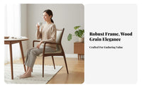 Hardwood Wood Frame Cane support Armchair Nordic design Dining Chair Minimalist Design Household Furniture Ergonomic supportrest for Homeowners, Adults, Interior Decorators, Living Room, Kitchen, Bedroom, study area corner