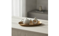 Oval Serving Tray Decorative Oval Serving Platter Elegant Aluminum Tray for Tea Service, Fruit Display
