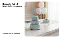 Cake Shaped Jewelry Container-Tier Wedding Cake Figurine Zinc Alloy Enamel Jewelry Box for Brides, Couples, Anniversary, Bridal Shower