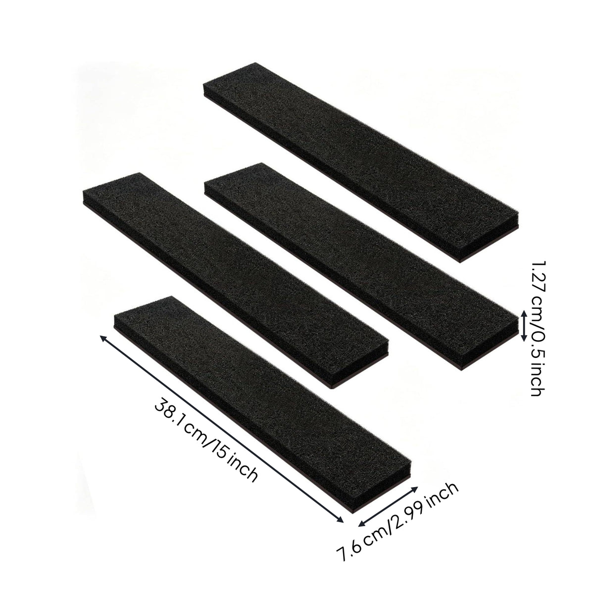 4 Pieces Foam Strip with Backing Trimmable Foam Strip Customizable Pad for Workshop, Office