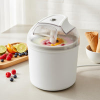 Small Size Automatic Ice Cream Machine Single-Button Operation Mini Ice Cream Machine Easy to Clean Soft Serve Machine for Children, Home, Family Kitchen