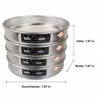 Stainless Steel Test Sieve 20 cm, Lab Sieve for Particle Size Determination, Analytical Sieve for Precise Measurement, Corrosion-Resistant