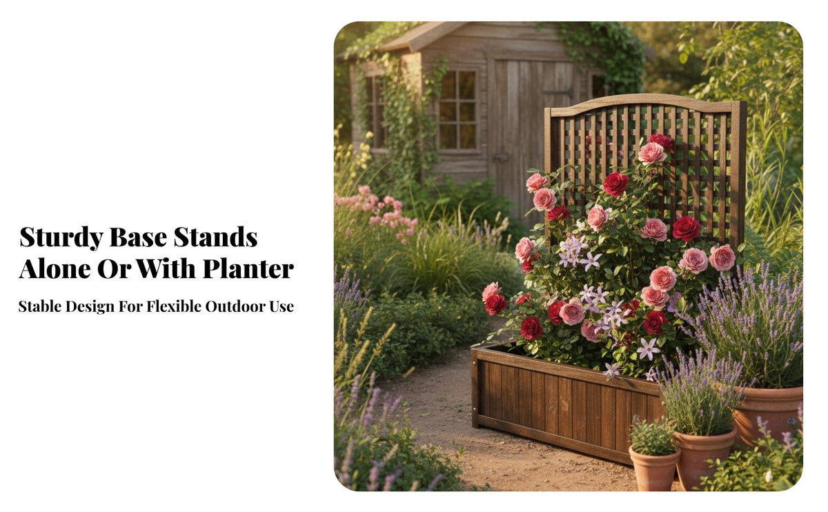 Weather-Resistant Expandable Lattice Trellis Decorative divider Plant assistance Easy Installation Privacy Screen and complimentarystanding for Gardeners, property owners, Balcony, Patio, Yard, Backyard